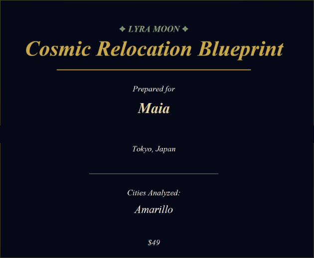 Cosmic Relocation Blueprint cover page